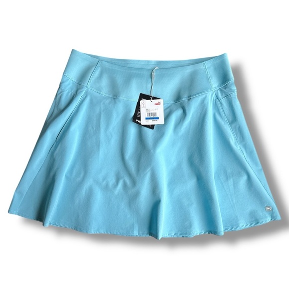 NWT Puma Milky Blue Power Shape Solid Woven Golf Athletic Skort Tennis - Picture 1 of 16